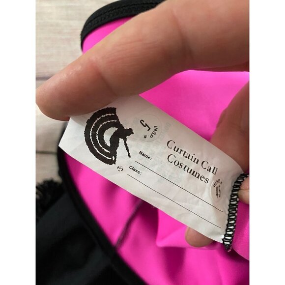 Curtain Call Women's Pink & Black Tassled Dance Jumpsuit - AME - Picture 8 of 13